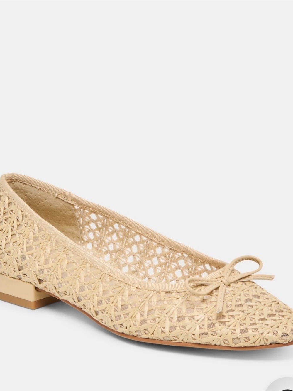 Dolce Vita Beige Woven Bow Ballet Flat